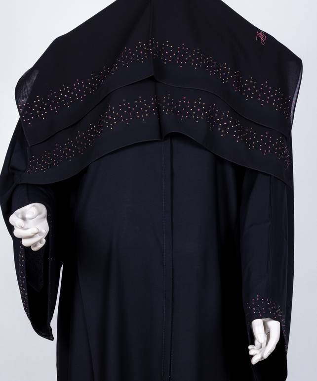 عباية مع طرحة كريستال سدو موديل رقم 3653 (1)