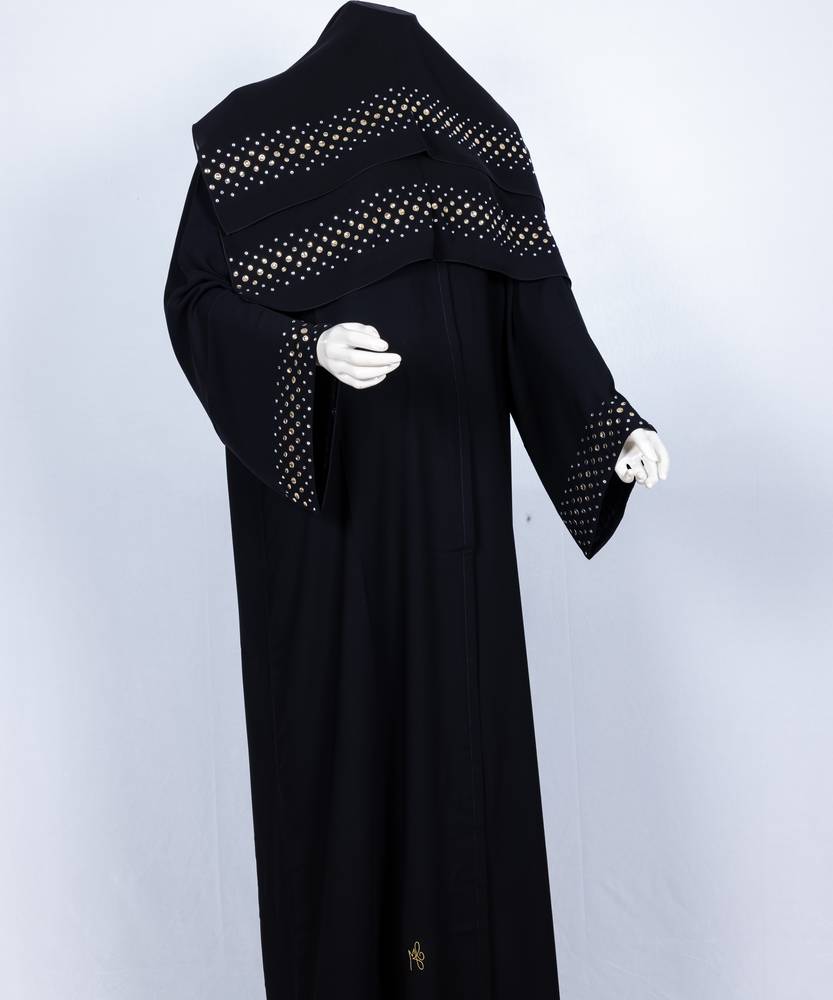عباية مع طرحة موديل رقم   3669 (1)