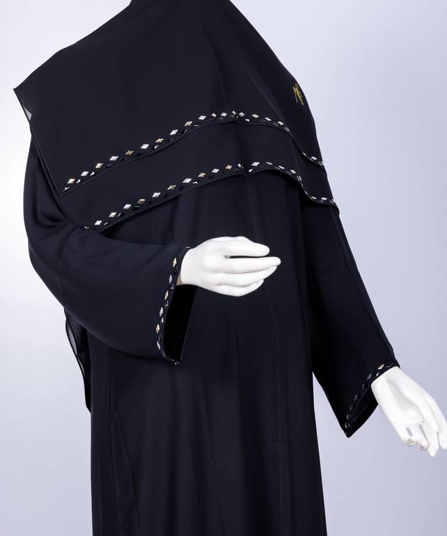 عباية مع طرحة معدن الوان موديل رقم  3546 (5)