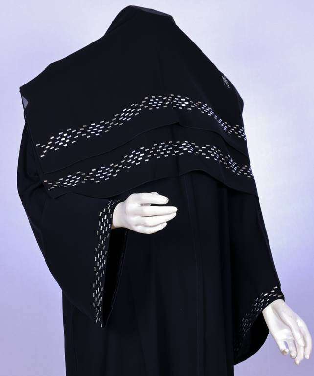 عباية مع طرحة موديل رقم  3638 (1)