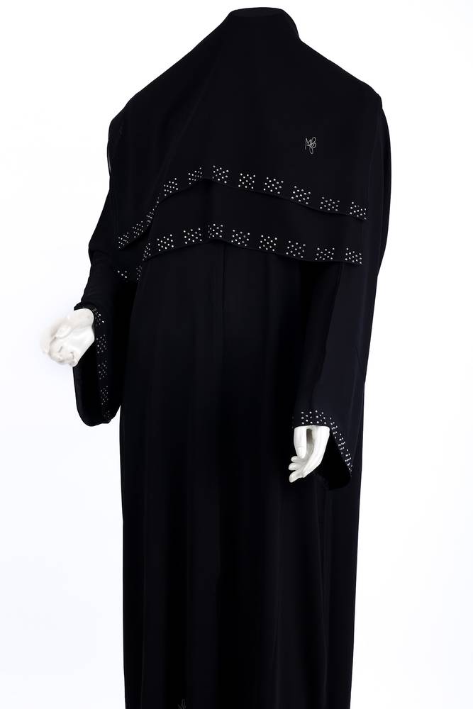 عباية مع طرحة كريستال موديل رقم  0084 (1)
