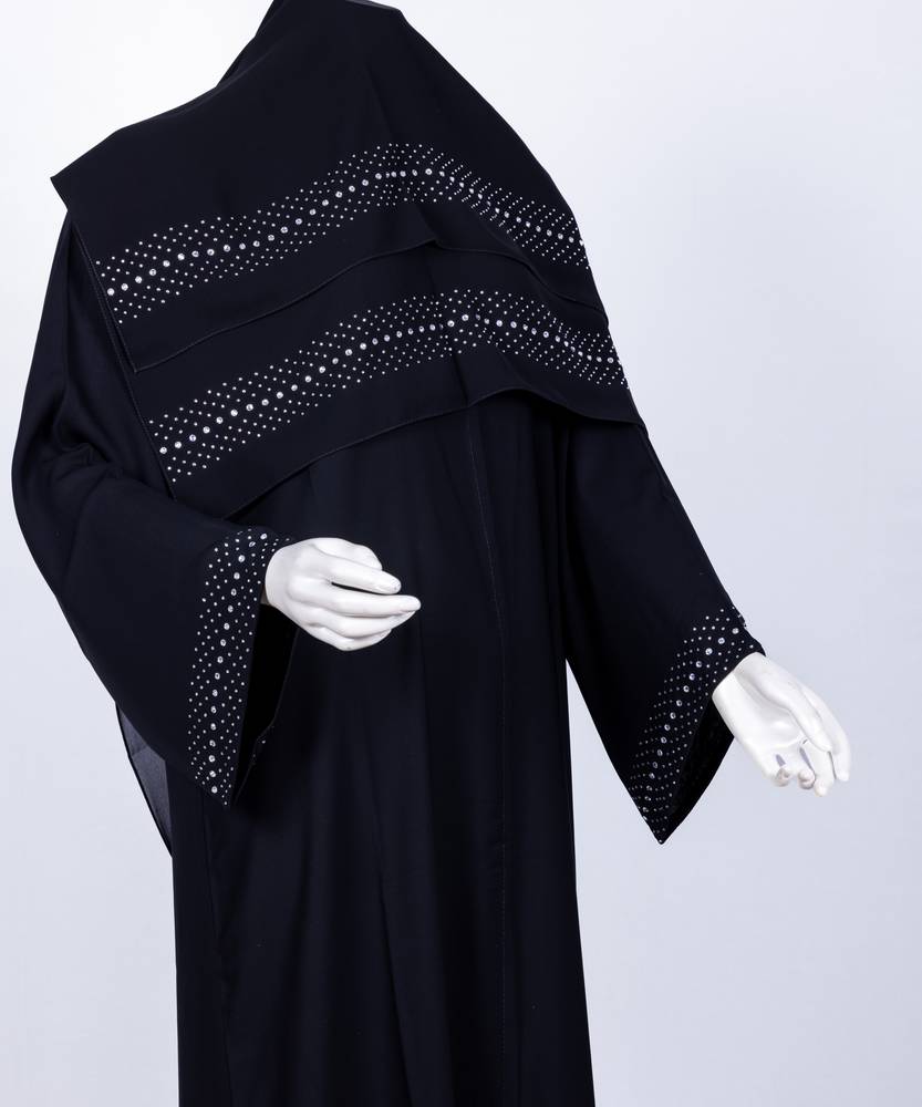 عباية مع طرحة كريستال موديل رقم 3543  (1)