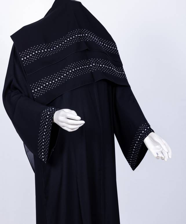 عباية مع طرحة كريستال موديل رقم 3543  (1)