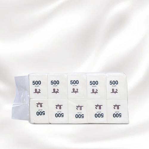 ربطة مناديل خيال جامبو ابيض عدد 10علبه ×500 حبه