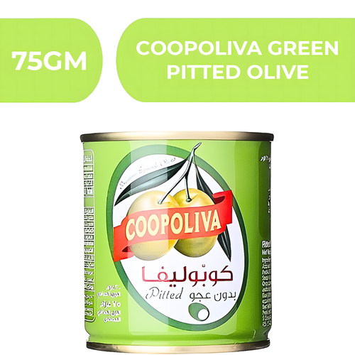 Coopoliva Green Pitted Olive  -  12X75gm