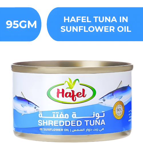 Hafel Shredded Tuna In Sunflower Oil  -  24X95gm