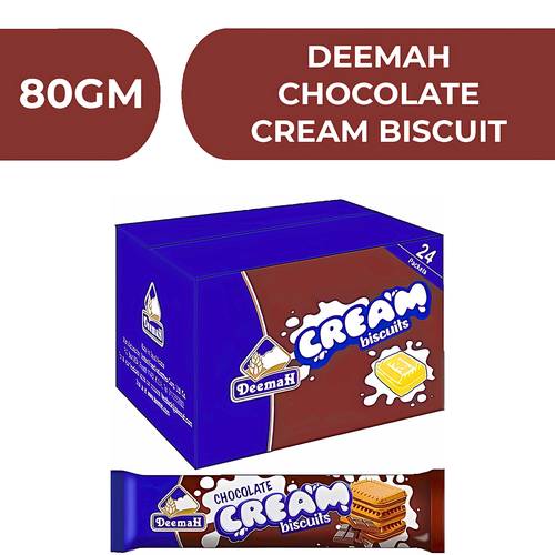 Deemah Chocolate Cream Biscuit  -  24X80gm