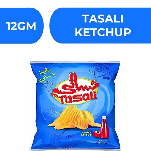 تسالي شرائح البطاطس بنكهة الكاتشب  -  6X21X12gm