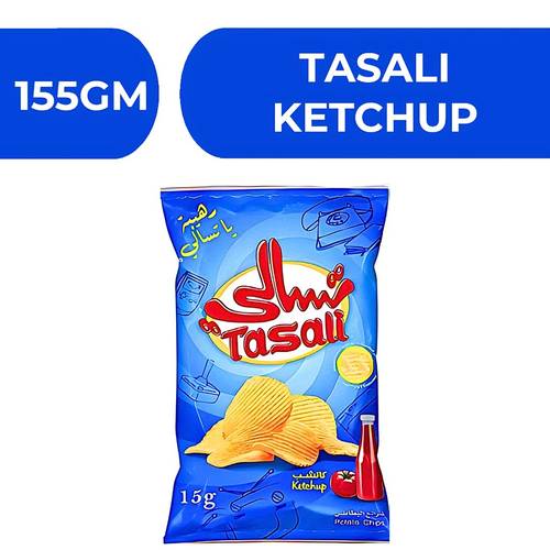 تسالي شرائح البطاطس بنكهة الكاتشب  -  19X155gm