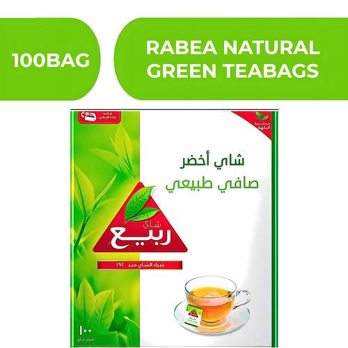 Rabea Natural Green Tea bags  -  12X100bag