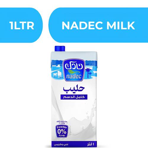 Nadec Full Fat Milk  -  12X1 LTR