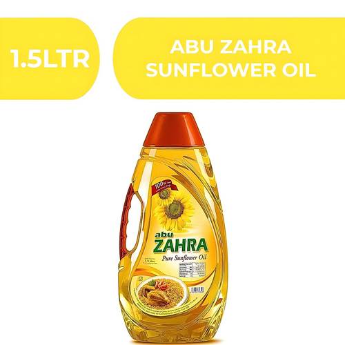 Abu Zahra Pure Sunflower Oil  -  6X1.5 LTR