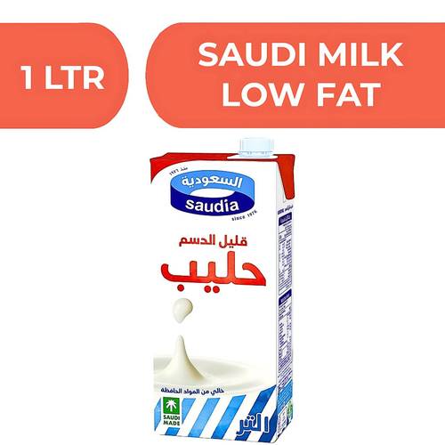 حليب السعودية قليل الدسم  -  12X1 LTR