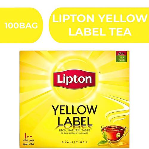 ليبتون شاي العلامة الصفراء اسود اكياس  -  12X100BAG