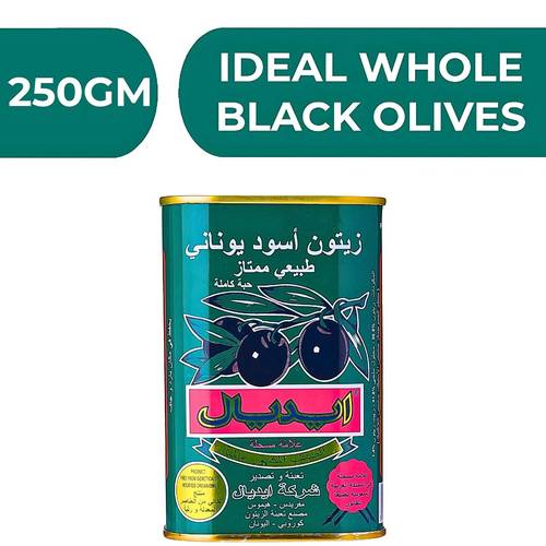 ايديال زيتون اسود حبة كاملة  -  12X250GM