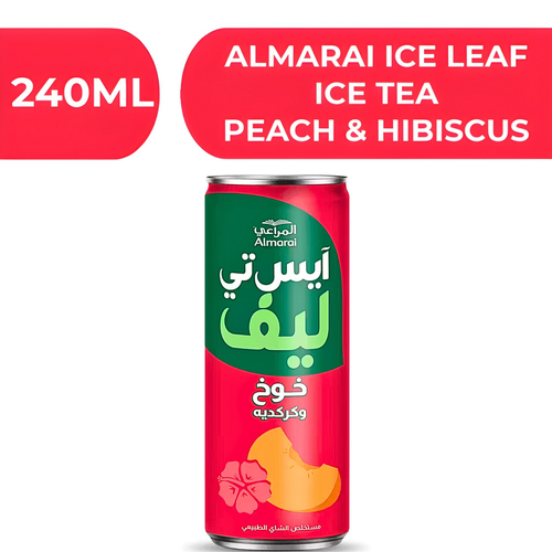 المراعي ايس تي ليف خوخ و كركديه  -  24X240ml
