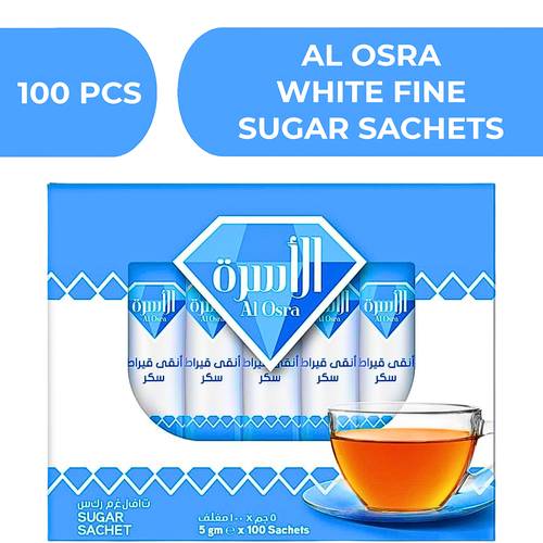Al Osra White Fine Sugar Sachets  -  6X100X5GM