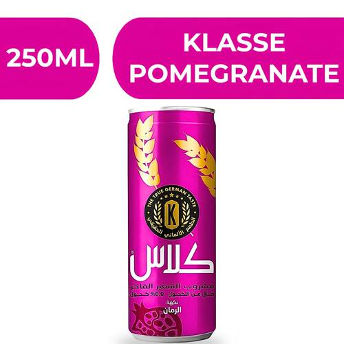 Klasse Premium Malt Drink Pomegranate Flavour  -  24X250ML