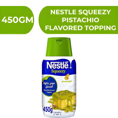Nestle Squeezy Pistachio Flavored Topping  -  12X450GM