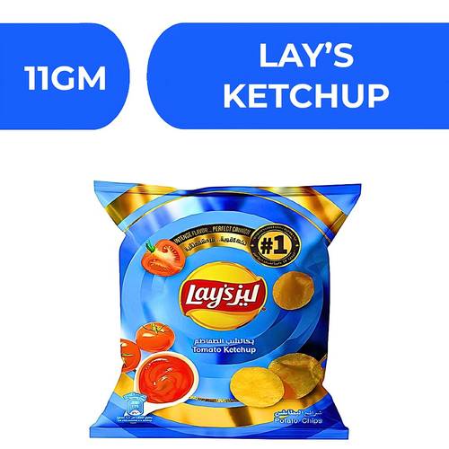 ليز بطاطس شيبس بنكهة كاتشب الطماطم  -  6X21X11gm