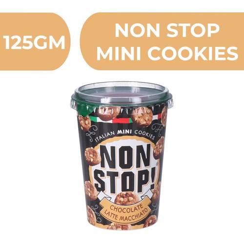 نون ستوب ميني كوكيز ايطالي شوكولاته لاتيه ماكياتو  -  12X125gm