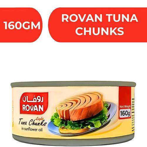 Rovan Tuna Chunks In Sunflower Oil  -  24X160GM