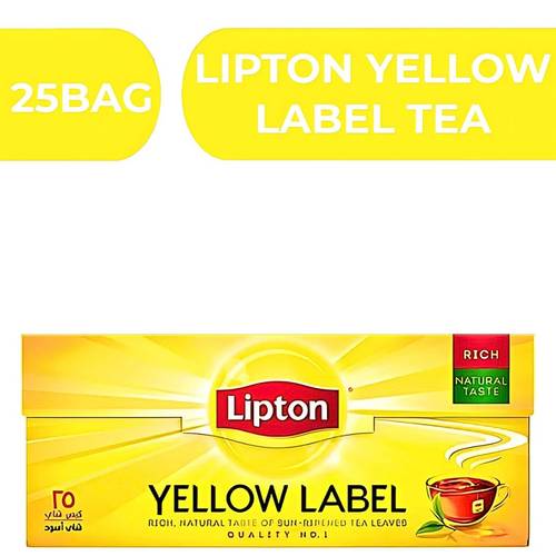 ليبتون شاي العلامة الصفراء اسود اكياس  -  12X25BAG