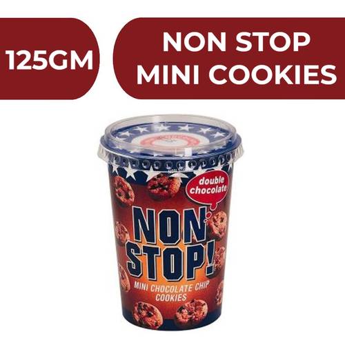 نون ستوب ميني كوكيز شوكولاته دبل شوكوليت  -  12X125gm