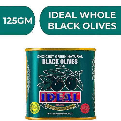 ايديال زيتون اسود حبة كاملة  -  12X125GM