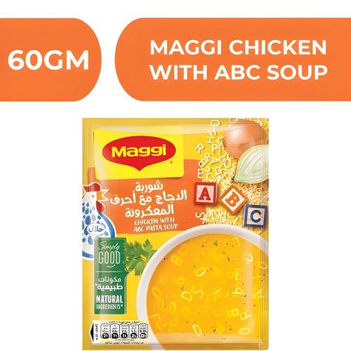 ماجي شوربة الدجاج مع احرف المعكرونة  -  12X60gm
