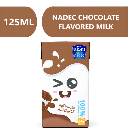 Nadec Chocolate Flavored Milk  -  18X125ml