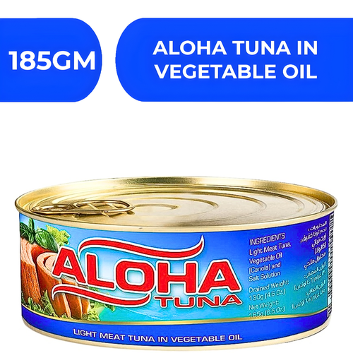 Aloha Light Tuna In Vegetable Oil  -  24X185gm