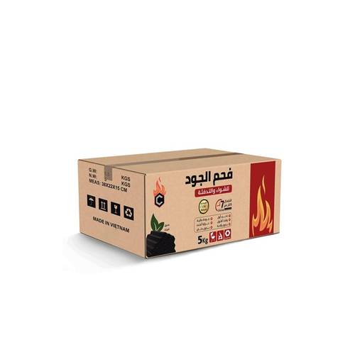 الجود فحم سداسي لاستخدامات الشواء والتدفئة  -  1X5kg