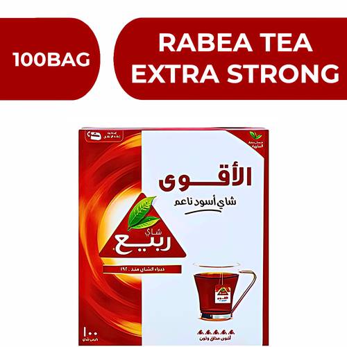 Rabea Black Tea Extra Strong Bags  -  12X100BAG