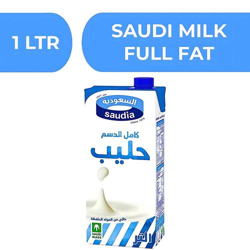 Saudi Milk Full Fat  -  12X1 LTR