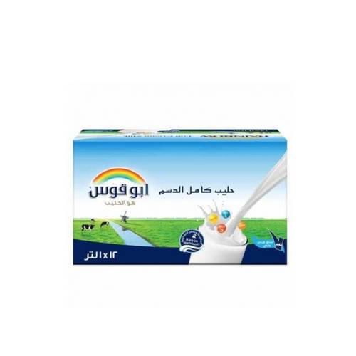 ابو قوس حليب كامل الدسم  -  12X1 LTR