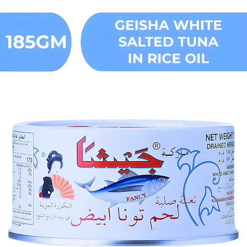 Geisha White Salted Tuna In Rice Oil  -  24X185gm