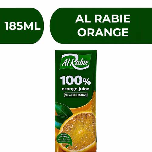 Al Rabie Orange Juice  -  18X185ml