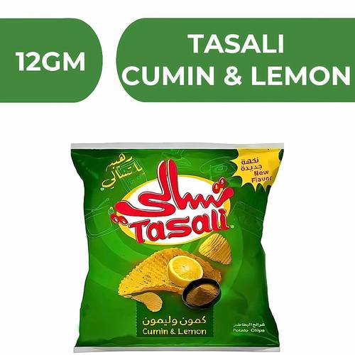 تسالي شرائح البطاطس بنكهة الكمون والليمون  -  6X21X12gm