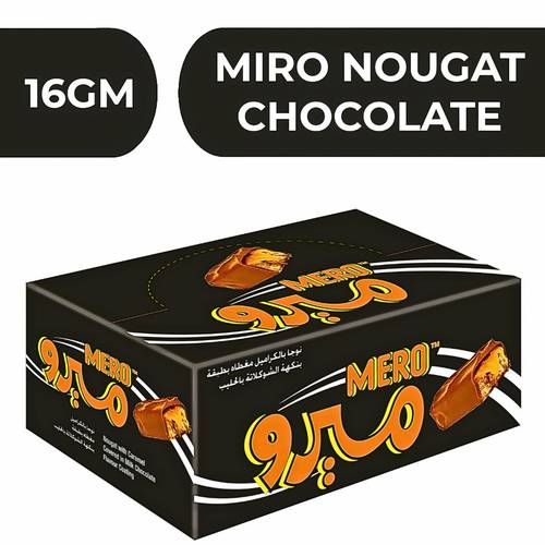 ميرو نوجا بالكراميل مغطاه بالشوكولاتة  -  24X16GM