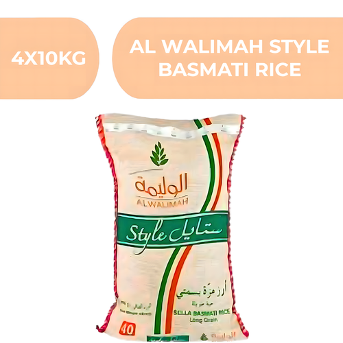 Al Walimah Style Mezza Basmati Rice  -  4X10kg