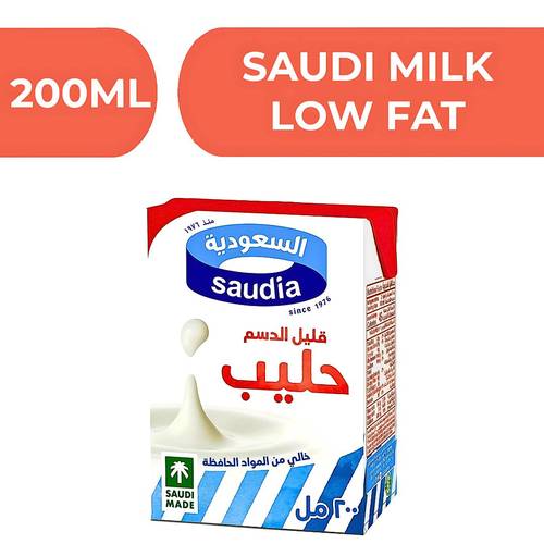 Saudi Milk Low Fat  -  24X200ML
