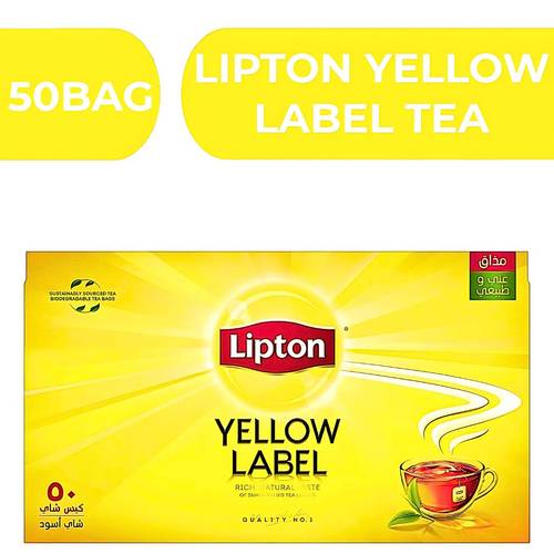 Lipton Yellow Label Black Tea Bags  -  12X50BAG
