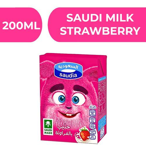 حليب السعودية فراولة  -  18X200ml