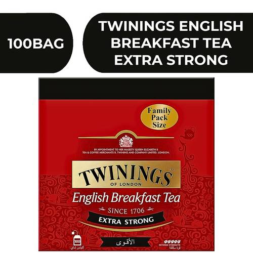 Twinings English Breakfast Tea Extra Strong Bags  -  4X100BAG