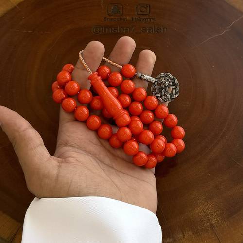 تراب كهرمان مجدول من تفصيلنا مضاف له فضة طربزونية