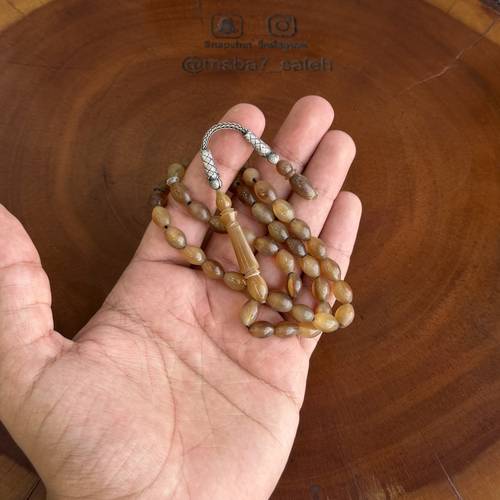 قرن جاموس بكركوش فضة طربزوني عيار 925 من تصميمنا