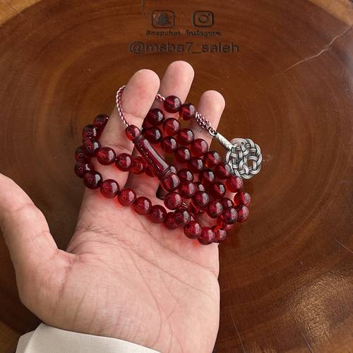 تراب كهرمان بمجدول من تفصيلنا مضاف له فضه طربزونية عيار 925