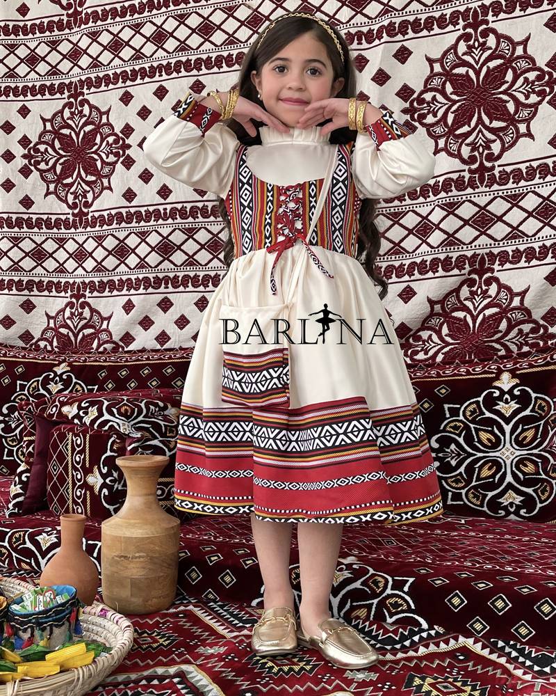 فستان بناتي سكري تراثي