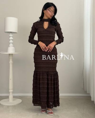 brown collar dress Chocolate Collar Mini Dress  Selea